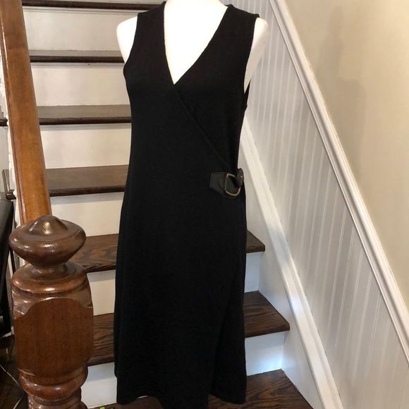 RALPH LAUREN Sleeveless Long Marino Knit Wrap Sweater Dress Sz Small - Picture 1 of 15